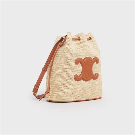 celine bucket bag raffia|CHAIN BUCKET CELINE CLASSIC PANIER in RAFFIA and .